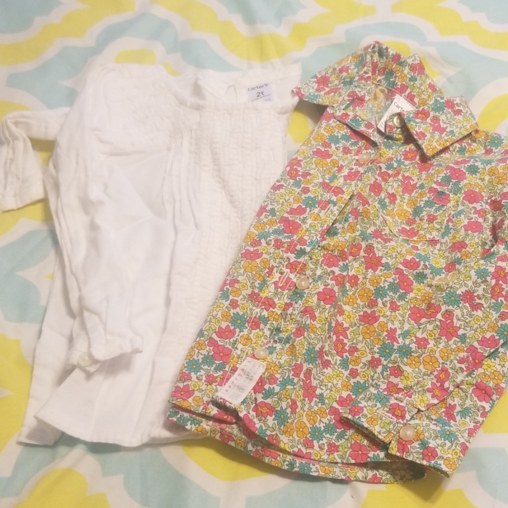 2 sz 2T long sleeve shirts